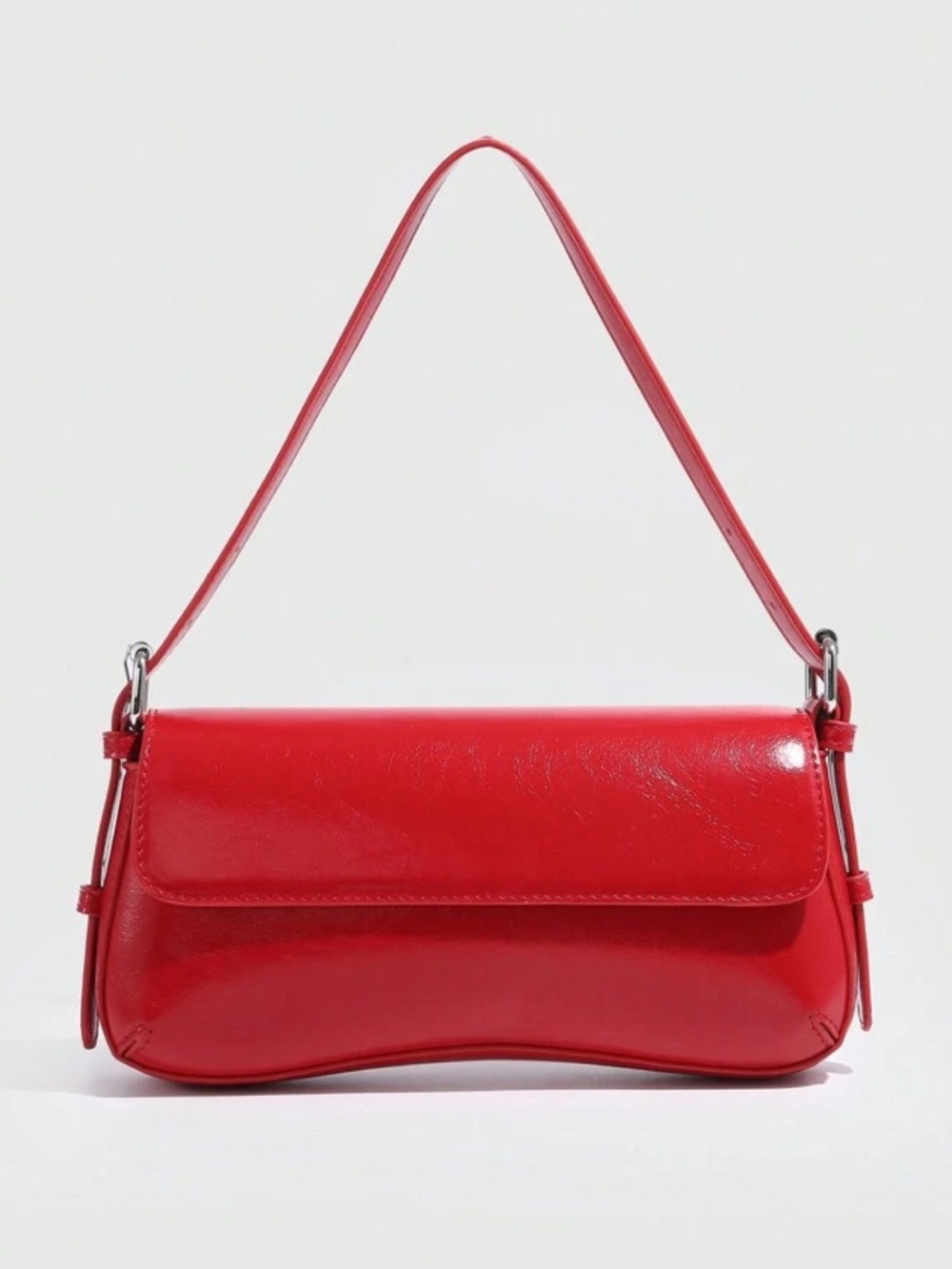 ZARA Red Shoulder Bag - Sleek Minimal Women's Handbag